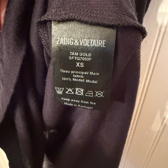 Zadig & Voltaire “Foils” Tam Gold Foil Tank Top - Picture 3 of 5